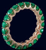 3.10CT AAA EMERALD 14KT ROSE GOLD 3D CLASSIC SHARED PRONG ETERNITY LOVE FUN RING