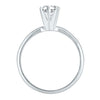 ESTATE .50CT DIAMOND 14K WHITE GOLD 3D CLASSIC SOLITAIRE 6 PRONG ENGAGEMENT RING