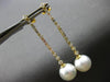LARGE 1.37CT DIAMOND & AAA SOUTH SEA PEARL 18KT YELLOW GOLD 3D HANGING EARRINGS