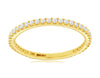 .34CT DIAMOND 14K YELLOW GOLD ROUND SHARED PRONG 3/4TH ETERNITY ANNIVERSARY RING