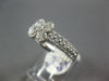 ESTATE 1.29CT DIAMOND 14KT WHITE GOLD 3D CLASSIC FLOWER 4 LEAF CLOVER LOVE RING