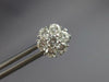 ESTATE 1.43CT DIAMOND 14KT WHITE GOLD 3D CLASSIC FLOWER STUD EARRINGS