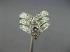 ANTIQUE LARGE 1.30CT OLD MINE DIAMOND 14KT WHITE GOLD MARQUISE V SHAPE RING #566