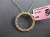 ESTATE .55CT DIAMOND 14KT YELLOW GOLD 3D CLASSIC CIRCLE OF LIFE FLOATING PENDANT