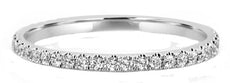 .38CT DIAMOND 18K WHITE GOLD CLASSIC ROUND 2MM ETERNITY WEDDING ANNIVERSARY RING