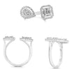.60CT DIAMOND 14KT WHITE GOLD ROUND & BAGUETTE SQUARE & PEAR SHAPE TENSION RING