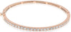 1.99CT DIAMOND 14KT ROSE GOLD 3D ROUND SEMI ETERNITY CUFF BANGLE TENNIS BRACELET