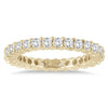 1CT DIAMOND 14K YELLOW GOLD CLASSIC ROUND SHARED PRONG ETERNITY ANNIVERSARY RING