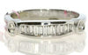 .38CT DIAMOND 18KT WHITE GOLD 3D ROUND & BAGUETTE CHANNEL BEZEL ANNIVERSARY RING