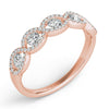 .63CT DIAMOND 14K ROSE GOLD 3D CLASSIC ROUND INFINITY OPEN OVAL ANNIVERSARY RING