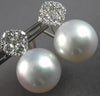 LARGE 1.65CT DIAMOND & AAA SOUTH SEA PEARL 18KT WHITE GOLD 3D CLIP ON EARRINGS