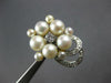 ANTIQUE LARGE OLD MINE DIAMOND & AAA SOUTH SEA PEARL 14KT 2 TONE GOLD EARRINGS