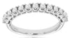 ESTATE .42CT DIAMOND 14KT WHITE GOLD ROUND HIGH SETTING WEDDING ANNIVERSARY RING
