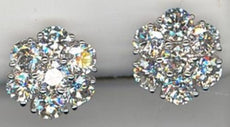 ESTATE 5.34CT DIAMOND 14KT WHITE GOLD 3D CLASSIC FLOWER STUD EARRINGS