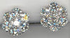 ESTATE 5.34CT DIAMOND 14KT WHITE GOLD 3D CLASSIC FLOWER STUD EARRINGS