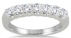 .75CT DIAMOND 14K WHITE GOLD ROUND 7 STONE SHARED PRONG WEDDING ANNIVERSARY RING