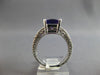 LARGE 3.07CT DIAMOND & AAA AMETHYST 14KT WHITE GOLD 3D CUSHION & ROUND LOVE RING