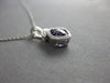 .83CT DIAMOND & AAA AMETHYST 14KT WHITE GOLD 3D CUSHION & ROUND FLOATING PENDANT
