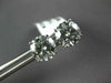 LARGE 2.62CT AAA MOISSANITE 14KT WHITE GOLD SOLITAIRE 4 PRONG STUD EARRINGS 2909