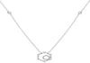 .22CT DIAMOND 14KT WHITE GOLD ROUND & BAGUETTE HEXAGON BY THE YARD LOVE NECKLACE