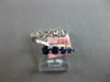 76CT DIAMOND & AAA SAPPHIRE 14KT WHITE GOLD ROUND JOURNEY CRISS CROSS LOVE RING