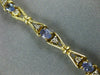 LONG 2.64CT DIAMOND & AAA TANZANITE 14KT TWO TONE GOLD 3D X LOVE TENNIS BRACELET
