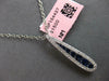 79CT DIAMOND & AAA SAPPHIRE 18KT WHITE GOLD JOURNEY ELONGATED FLOATING PENDANT