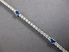 2.69CT DIAMOND & AAA SAPPHIRE 14K WHITE GOLD 3D CLASSIC ETERNITY TENNIS BRACELET