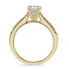 ESTATE 1.10CT DIAMOND 14KT YELLOW GOLD 3D ROUND SEMI ETERNITY ENGAGEMENT RING