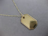 .69CT DIAMOND 14KT YELLOW GOLD 3D CLASSIC OCTAGON DOG TAG FUN FLOATING PENDANT
