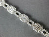 4.54CT DIAMOND 18K WHITE GOLD ROUND & EMERALD CUT SQUARE OCTAGON TENNIS BRACELET