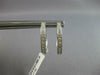 ESTATE .49CT DIAMOND 14K WHITE GOLD CLASSIC ROUND FILIGREE HOOP HANGING EARRINGS