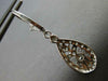 .30CT DIAMOND 14KT WHITE GOLD 3D FILIGREE TEAR DROP FUN HANGING EARRINGS #27495
