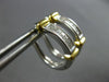.50CT DIAMOND 14KT 2 TONE GOLD PRINCESS INVISIBLE OVAL LEVERBACK EARRINGS #27719
