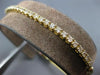 1.0CT DIAMOND 14KT YELLOW GOLD 3D SEMI ETERNITY ADJUSTABLE LOVE TENNIS BRACELET
