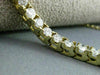 ESTATE LONG 4.26CT ROUND DIAMOND 14KT YELLOW GOLD 3D CLASSIC TENNIS BRACELET 3mm