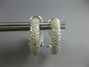 .52CT DIAMOND 14KT WHITE GOLD MULTI ROW PAVE UMBRELLA CLIP ON HANGING EARRINGS