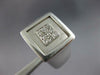 ESTATE LARGE .26CT DIAMOND 18K WHITE GOLD 3D PAVE MATTE & SHINY SQUARE MENS RING
