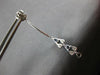LONG .50CT DIAMOND & AAA SAPPHIRE 14KT WHITE GOLD 3D PEAR SHAPE HANGING EARRINGS