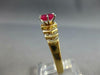 1.06CT DIAMOND & AAA RUBY 14KT YELLOW GOLD OVAL & ROUND ENGAGEMENT RING #27639