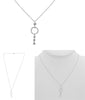 .17CT DIAMOND 14KT WHITE GOLD 3D PAST PRESENT FUTURE CIRCLE OF LIFE FUN NECKLACE