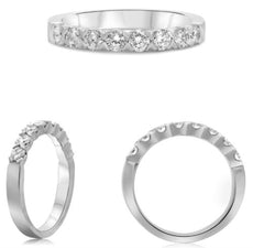 .72CT DIAMOND 14KT WHITE GOLD 3D ROUND 8 STONE XO LOVE WEDDING ANNIVERSARY RING