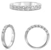 .72CT DIAMOND 14KT WHITE GOLD 3D ROUND 8 STONE XO LOVE WEDDING ANNIVERSARY RING