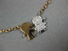 ESTATE .16CT DIAMOND 18KT WHITE & ROSE GOLD 3D BABY BOY & GIRL FUN NECKLACE