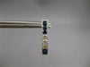 .99CT DIAMOND & AAA SAPPHIRE 14K WHITE GOLD OVAL LEVERBACK HOOP HANGING EARRINGS