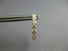 1.45CT DIAMOND 14KT YELLOW GOLD 3D ROUND INSIDE OUT OVAL HUGGIE HANGING EARRINGS