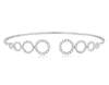 .75CT DIAMOND 14KT WHITE GOLD 3D CIRCLE OF LIFE JOURNEY FLEXIBLE BANGLE BRACELET