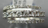 WIDE 1.15CT DIAMOND 14KT WHITE GOLD ROUND GRADUATING CRISS CROSS 3 ROW FUN RING