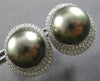 EXTRA LARGE 1.15CT DIAMOND & AAA TAHITIAN PEARL 18KT WHITE GOLD CLIP ON EARRINGS