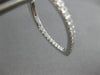 .72CT DIAMOND 18KT WHITE GOLD CLASSIC INSIDE OUT OVAL HOOP FUN HANGING EARRINGS